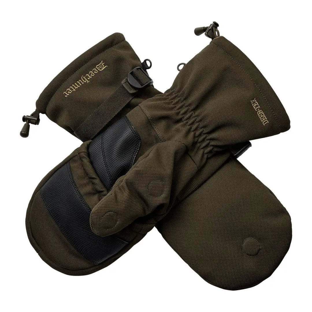Olive green deerhunter muflon pro glomitts for hunting warmth and style