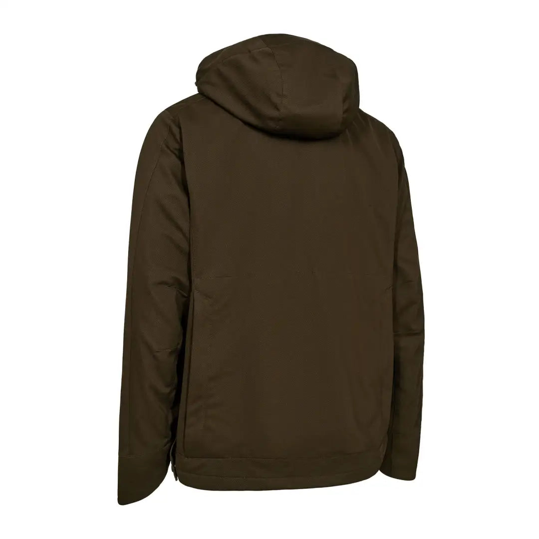 Olive green hooded Deerhunter Muflon Pro Light Jacket for outdoor adventures