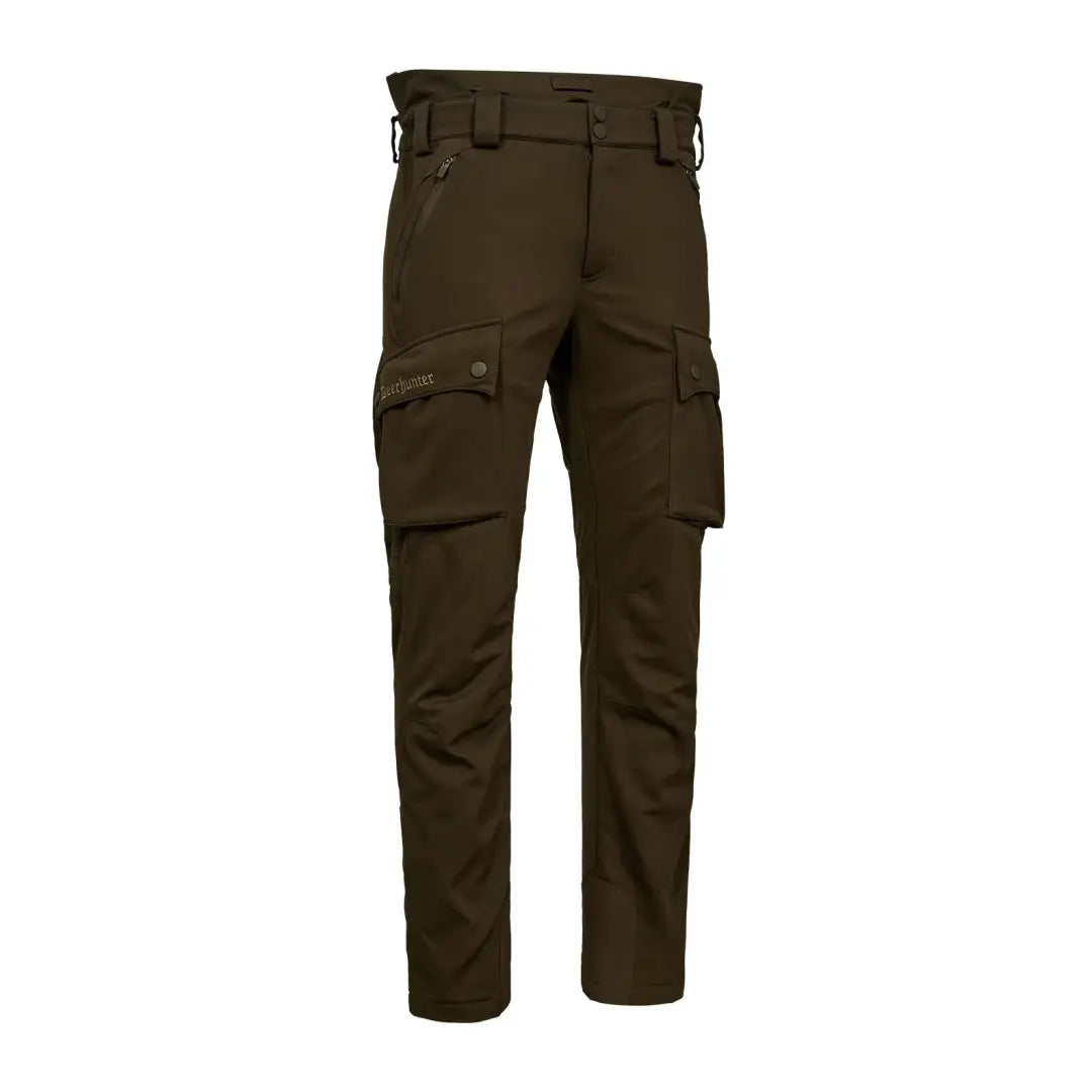 Olive green Deerhunter Muflon Pro Light Trousers cargo pants for outdoor adventures