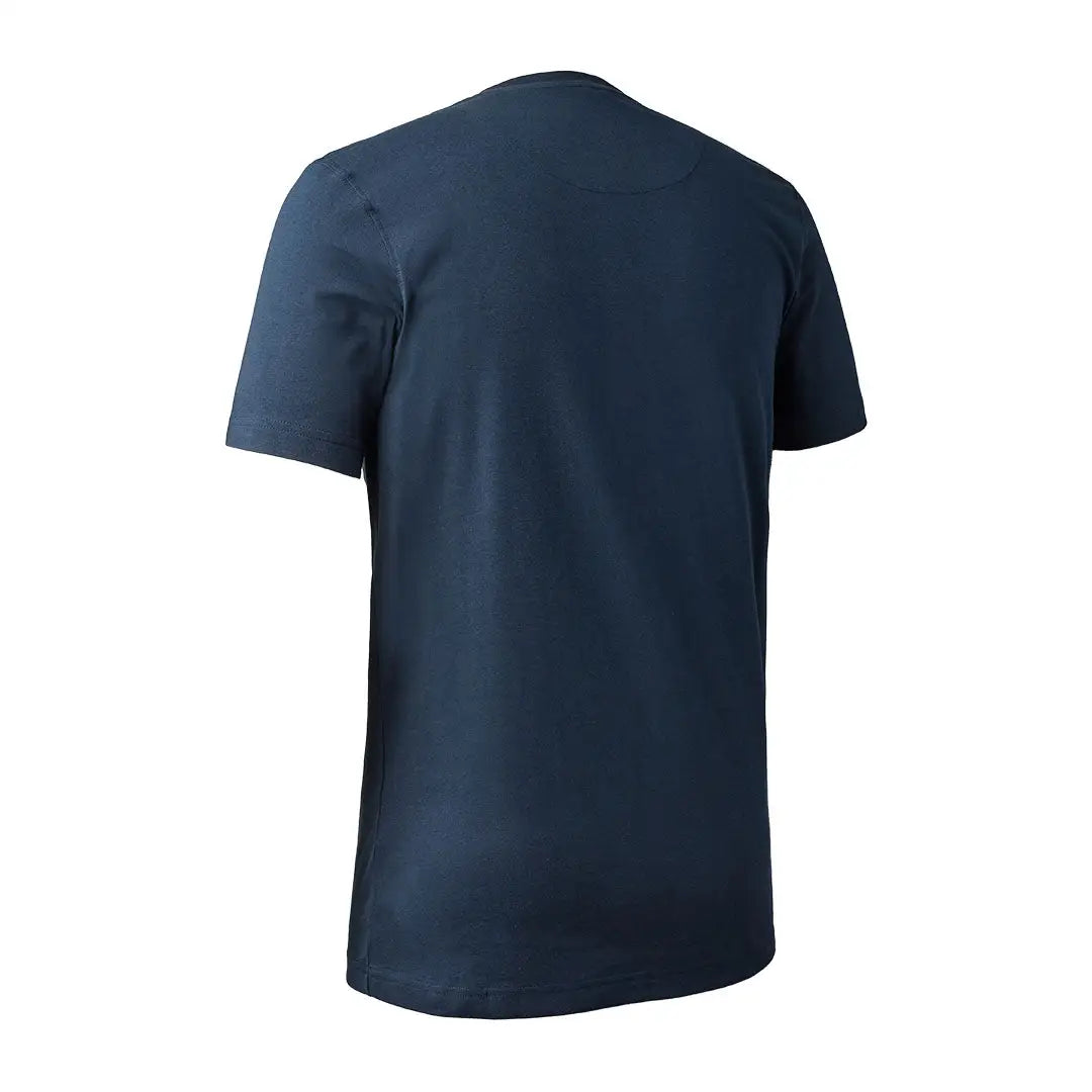 Navy blue Deerhunter Nolan T-shirt displayed on a model for casual style