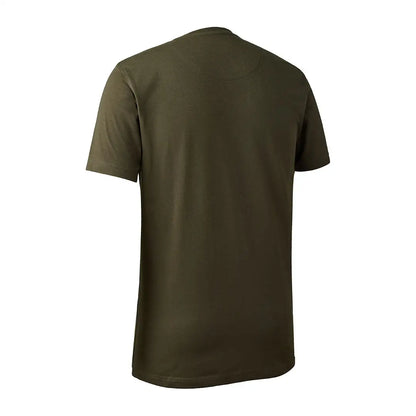 Olive green Deerhunter Nolan T-shirt perfect for casual wear and outdoor adventures