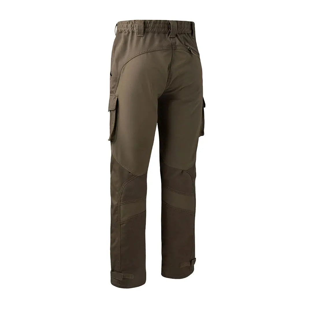 Olive green Deerhunter Rogaland Stretch Trousers showcasing stylish stretch cargo pants