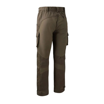 Olive green Deerhunter Rogaland Stretch Trousers showcasing stylish stretch cargo pants