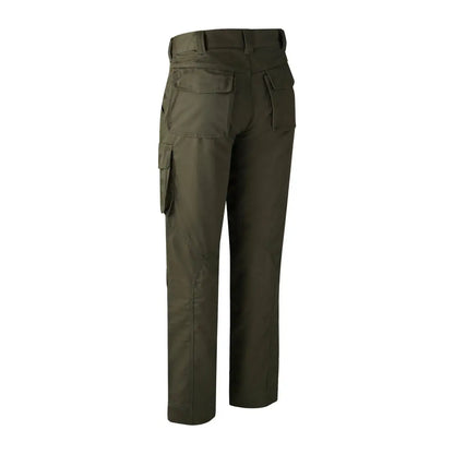 Olive green Deerhunter Rogaland Trousers with pockets and straight leg style