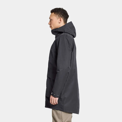 Dark gray Didriksons Andreas Parka perfect for Nordic weather with seven pockets