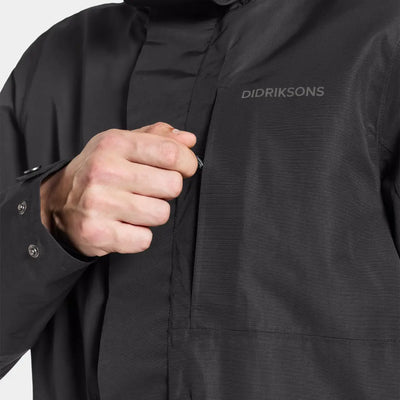 Dark gray Didriksons Andreas Parka, perfect for Nordic weather and stylish country clothing