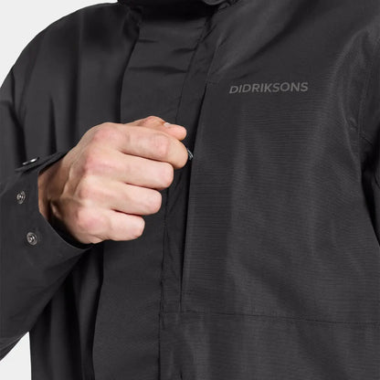 Dark gray Didriksons Andreas Parka, perfect for Nordic weather and stylish country clothing