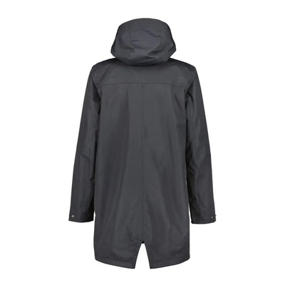 Dark gray Didriksons Andreas Parka with split back hem, perfect for Nordic weather and carry all your essentials in seven pockets