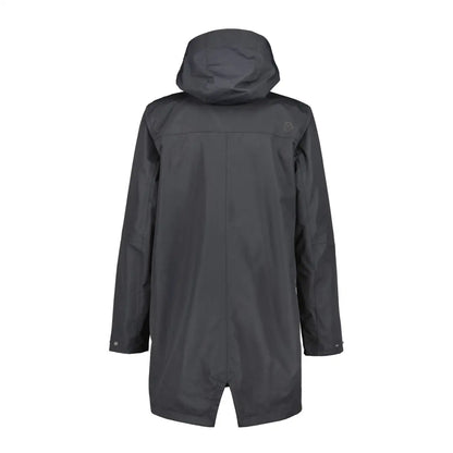 Dark gray Didriksons Andreas Parka with split back hem, perfect for Nordic weather and carry all your essentials in seven pockets