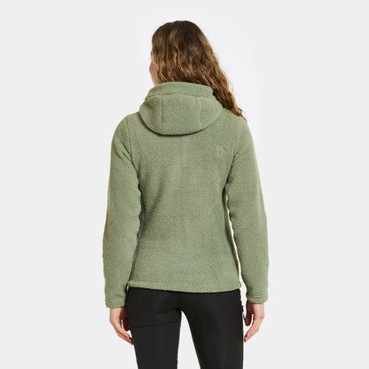 Green hooded fleece jacket from Didriksons for country clothing and outdoor adventures