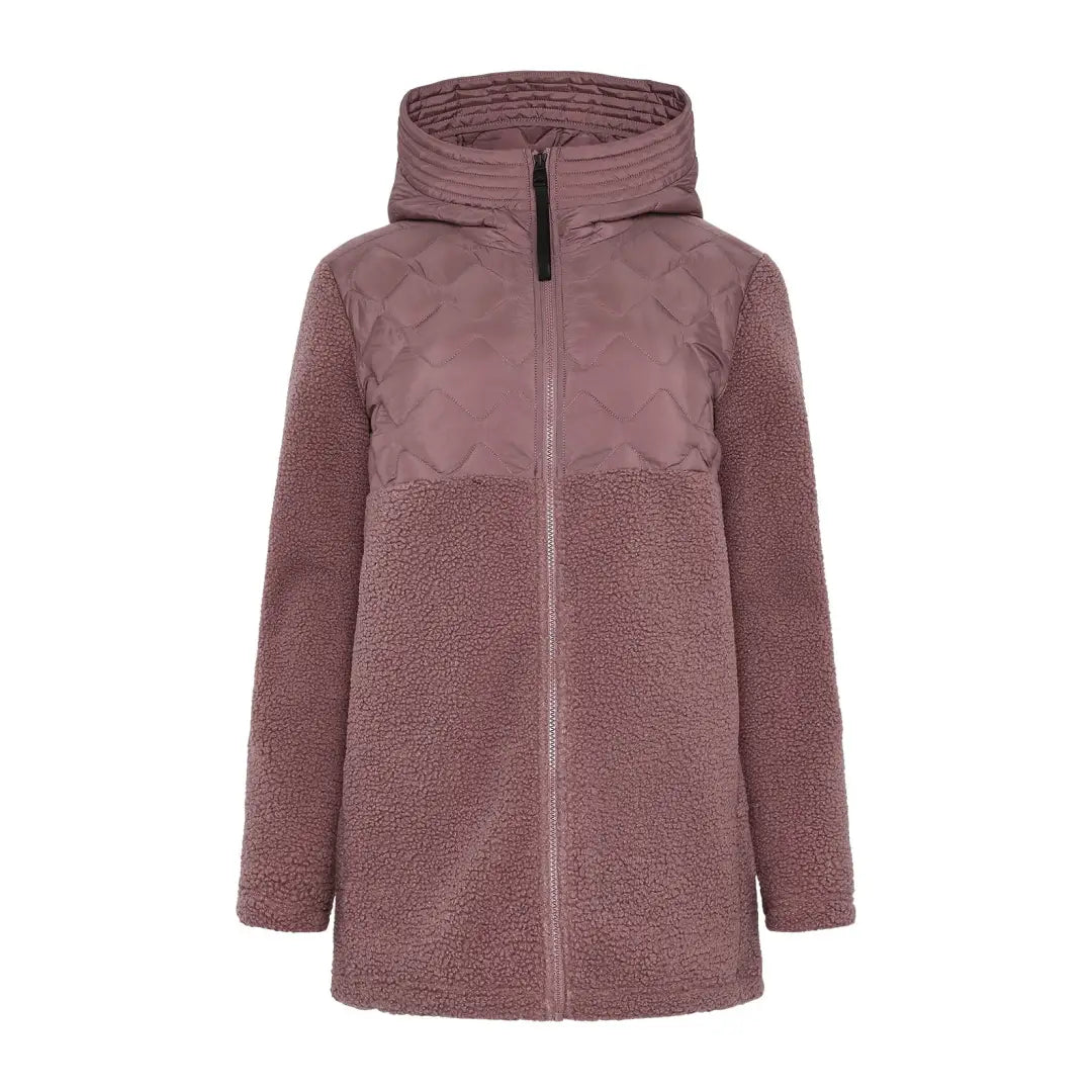 Mauve fleece jacket for outdoors or country clothing, stylish and cozy for hunting trips