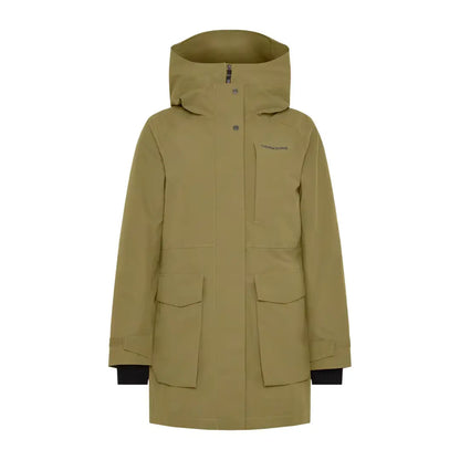 Didriksons Harriet womens parka in olive green, perfect for country clothing and hunting