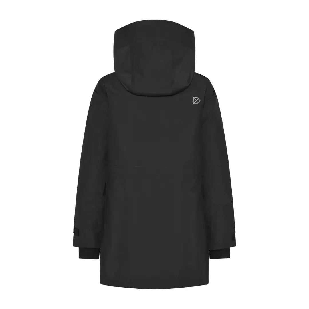 Didriksons Harriet womens winter parka with black hood and ribbed cuffs for country clothing