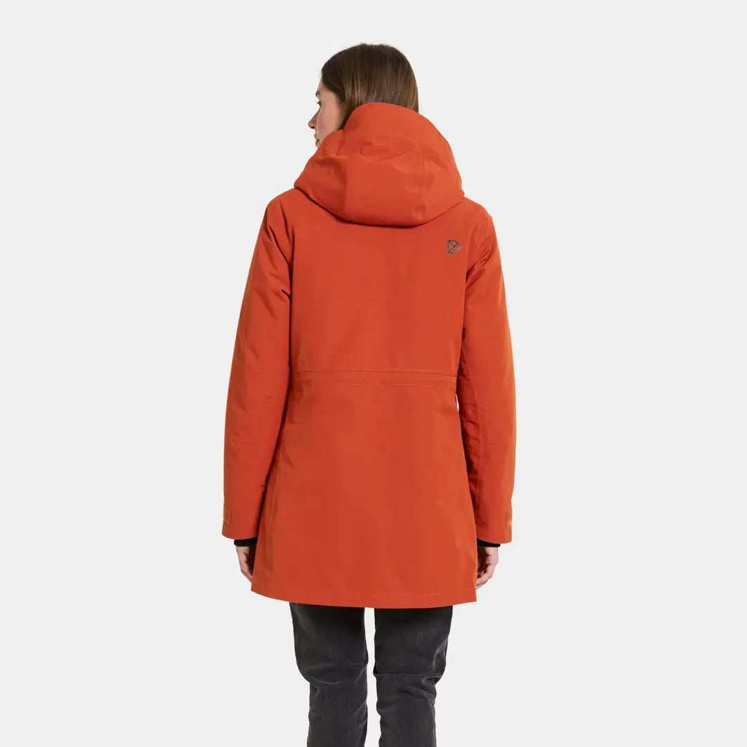 Woman in Didriksons Harriet country clothing winter parka for hunting or outdoor fun