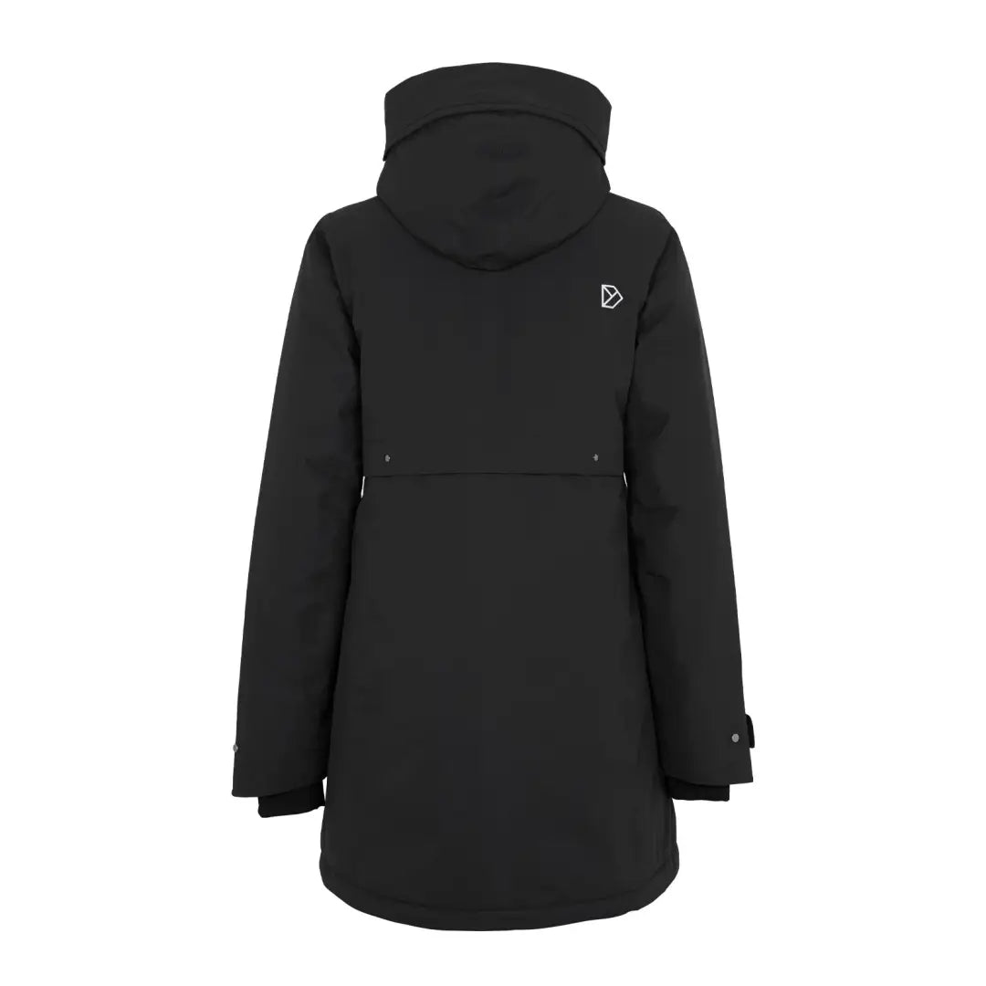 Black winter coat with high collar, Didriksons Helle Womens light padded parka
