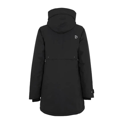 Black winter coat with high collar, Didriksons Helle Womens light padded parka