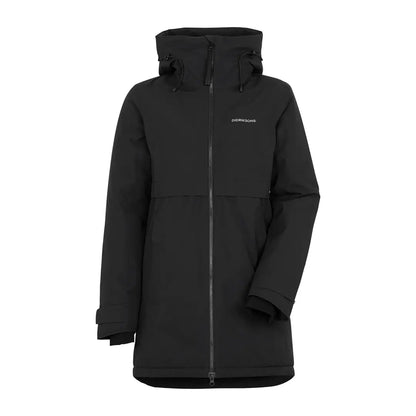 Black womens winter parka from Didriksons Helle, perfect for country clothing and outdoors