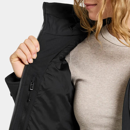 Black puffer jacket with zip, internal pocket, perfect for country clothing and outdoors