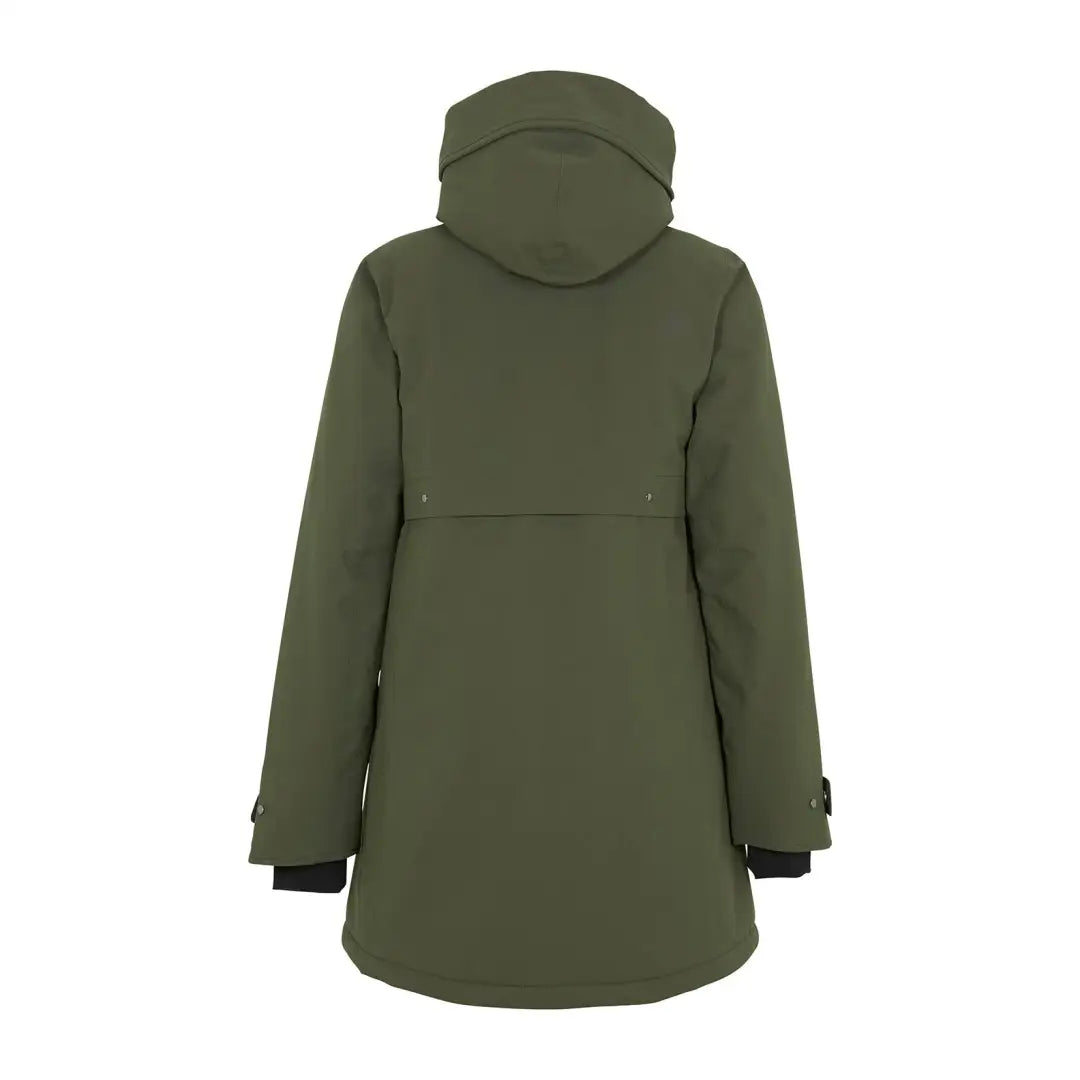 Olive green Didriksons Helle Womens Parka perfect for country clothing and outdoors adventures