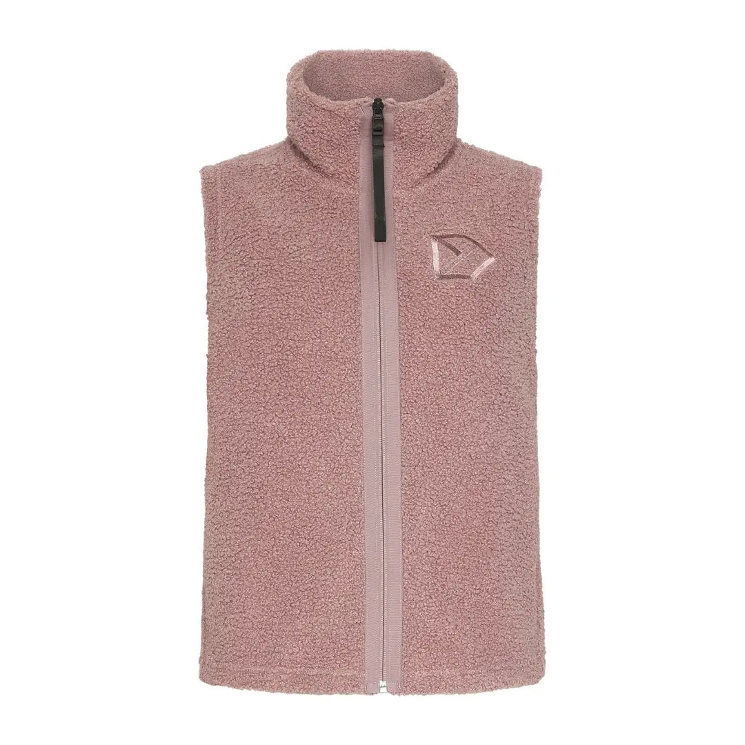 Rose-colored fleece vest with zipper from Didriksons, perfect for country clothing and hunting