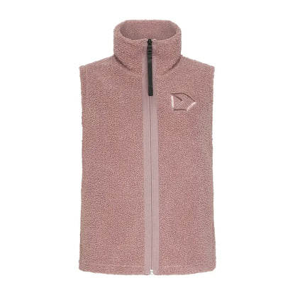 Rose-colored fleece vest with zipper from Didriksons, perfect for country clothing and hunting