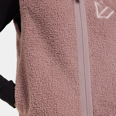 Mauve sherpa fleece vest from Didriksons, perfect for country clothing and hunting