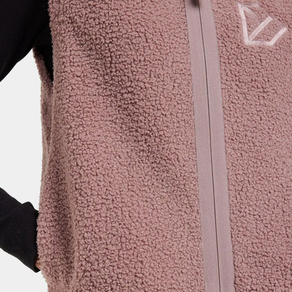 Mauve sherpa fleece vest from Didriksons, perfect for country clothing and hunting
