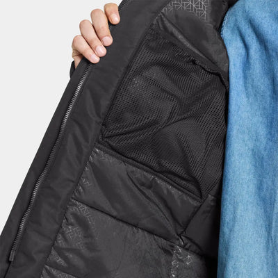 Black zippered Didriksons Marco Parka with comfy inner mesh lining