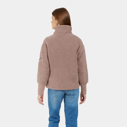 Plush dusty rose Didriksons Mella 3 fleece for winter snow country clothing and hunting