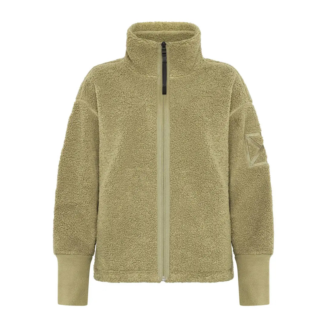 Olive green Didriksons Mella 3 Full Zip Fleece perfect for winter snow and country hunting