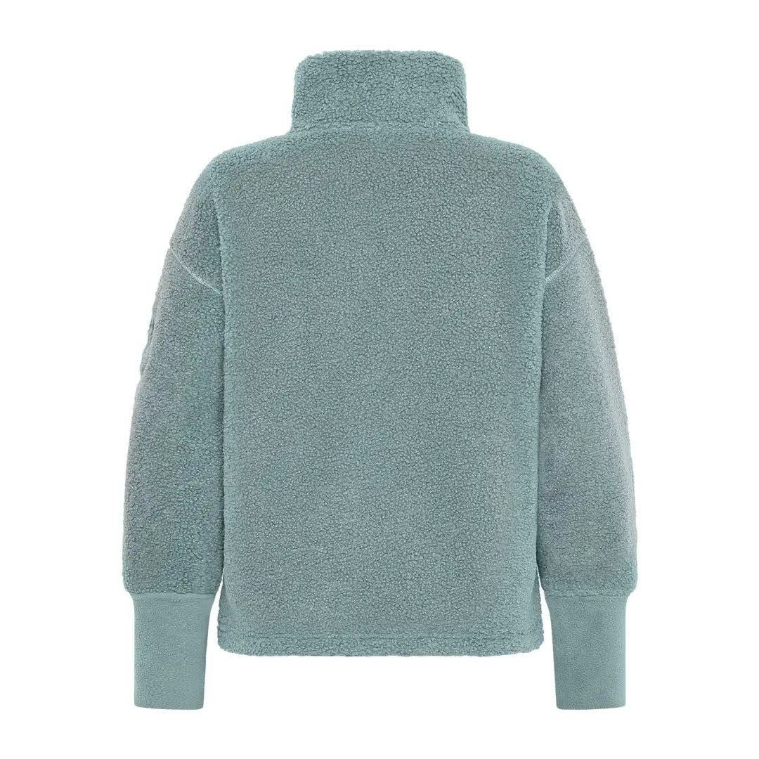 Light blue-green Didriksons Mella 3 fleece pullover for outdoor country clothing and hunting