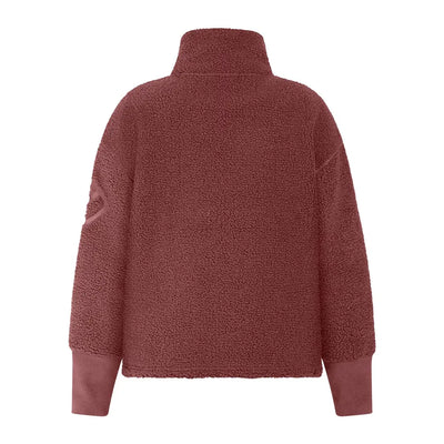 Burgundy Didriksons Mella 3 Full Zip Fleece pullover for autumn’s crisp winds