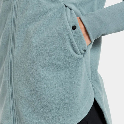 Light blue Didriksons Ronja fleece jacket with side pocket for country clothing outdoors