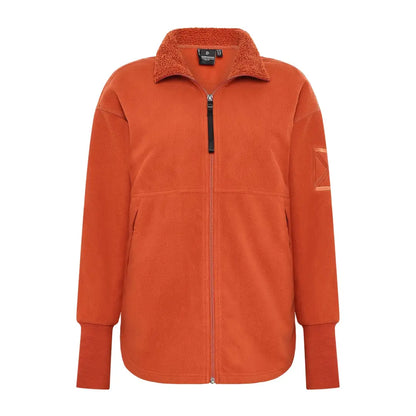 Orange Didriksons Ronja Womens Full Zip Fleece jacket for country clothing and outdoors