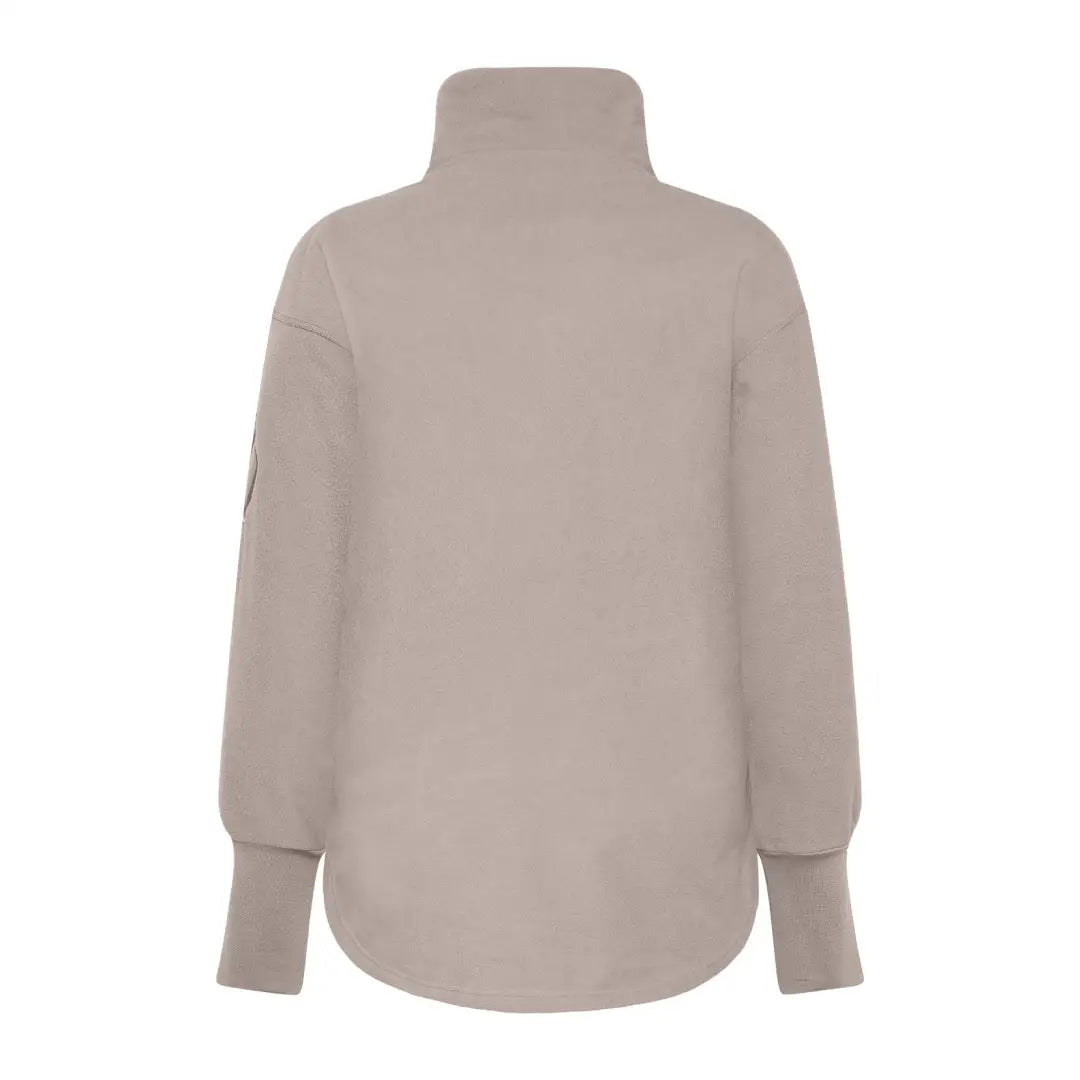 Light brown long-sleeve turtleneck sweatshirt from Didriksons Ronja for country clothing outdoors