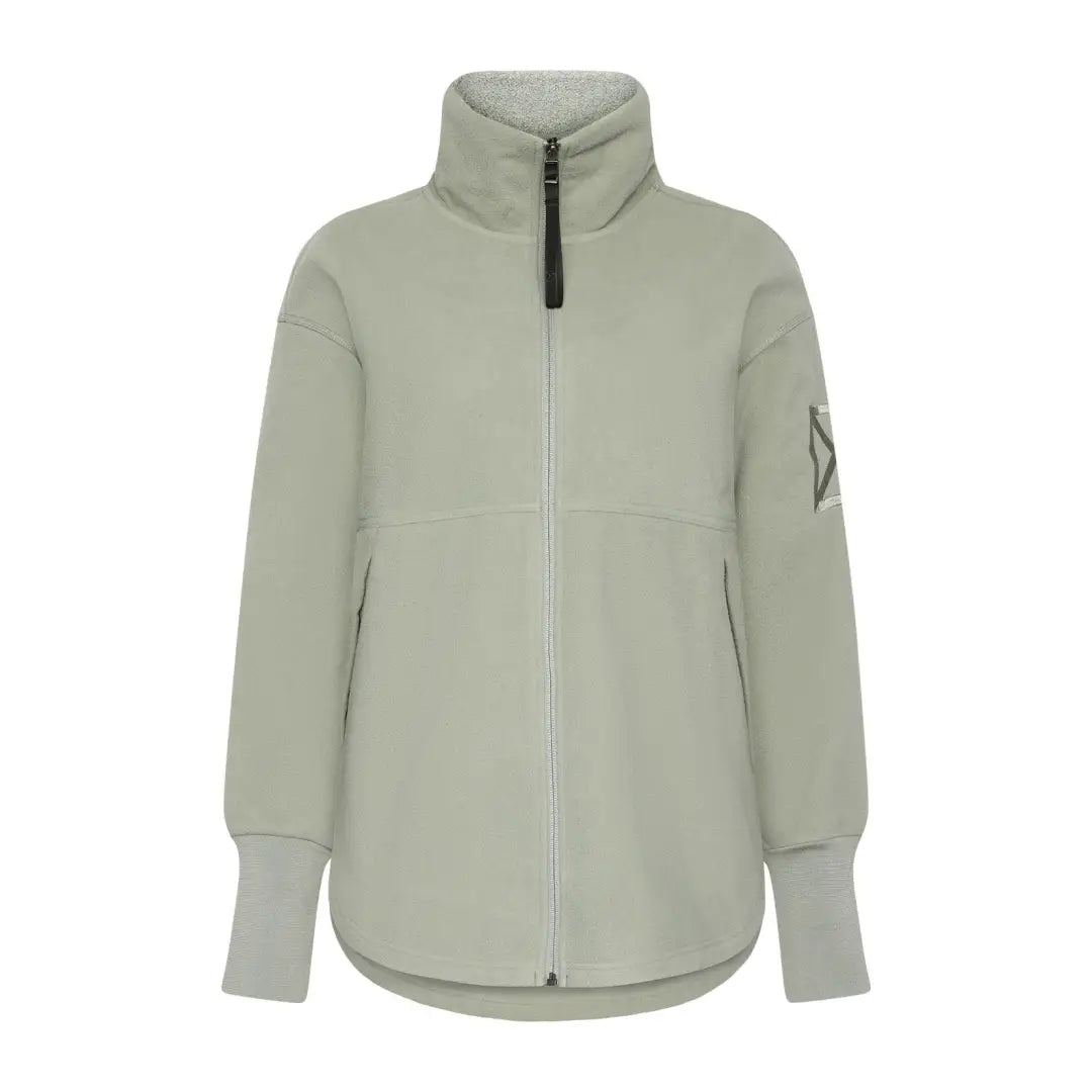 Light sage green Didriksons Ronja womens fleece for outdoor country clothing and hunting