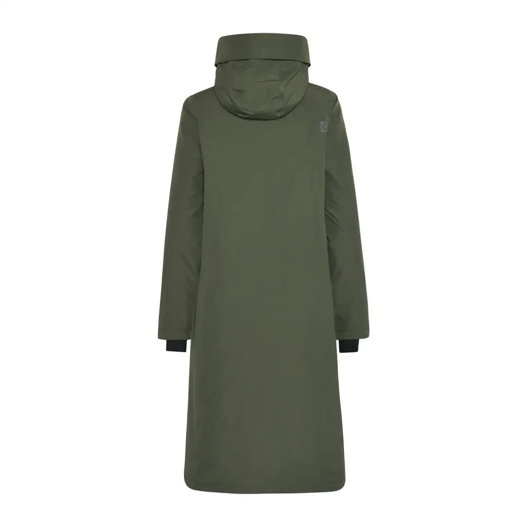 Olive green Didriksons Selina Womens Parka for outdoors and country clothing needs
