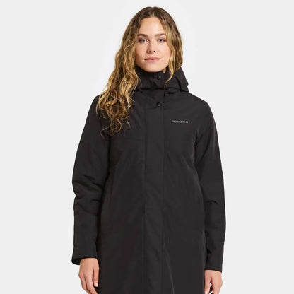 Black Didriksons Selina Womens Parka perfect for country clothing and outdoor adventures
