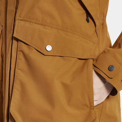 Tan jacket with chest pocket in iconic Didriksons style for the Thelma Womens Parka 8