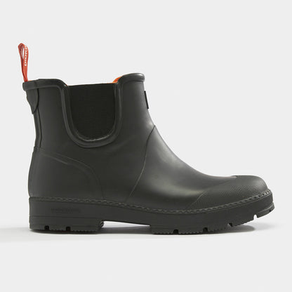 Black rubber Chelsea boot from Didriksons Vinga 2, perfect for country clothing and outdoors