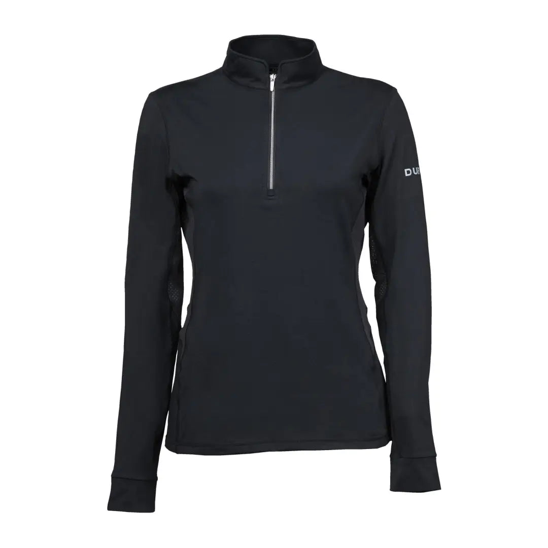 Black Dublin Kylee Long Sleeve quarter-zip pullover top for stylish comfort