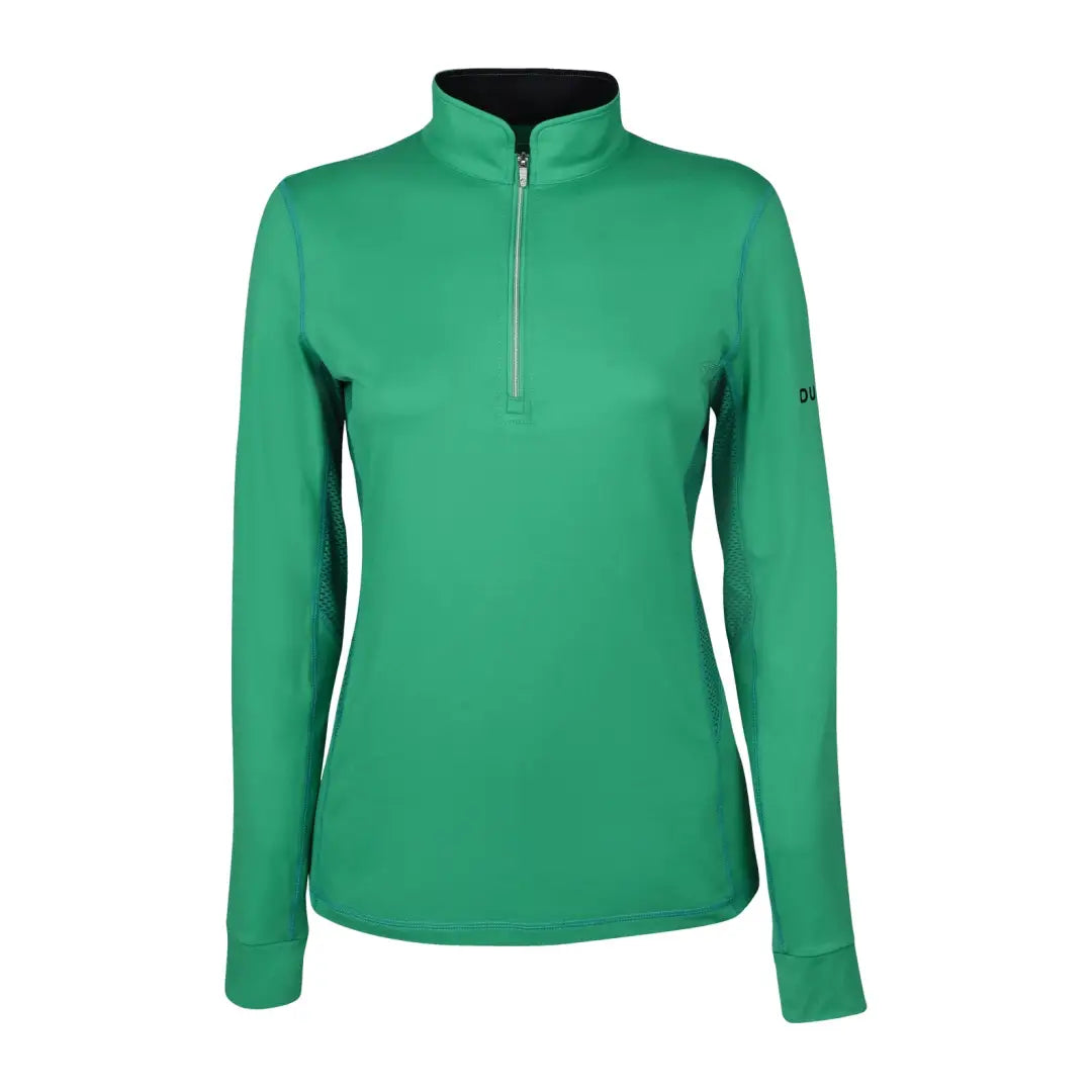 Green Dublin Kylee Long Sleeve athletic top for women, perfect for workouts and casual wear