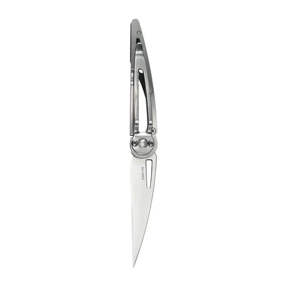 Sleek Enlan S01 silver folding knife with stainless steel blade for hunting