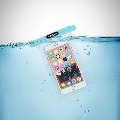 Waterproofed smartphone safely stored in Fidlock Medi Dry Bag for outdoor adventures