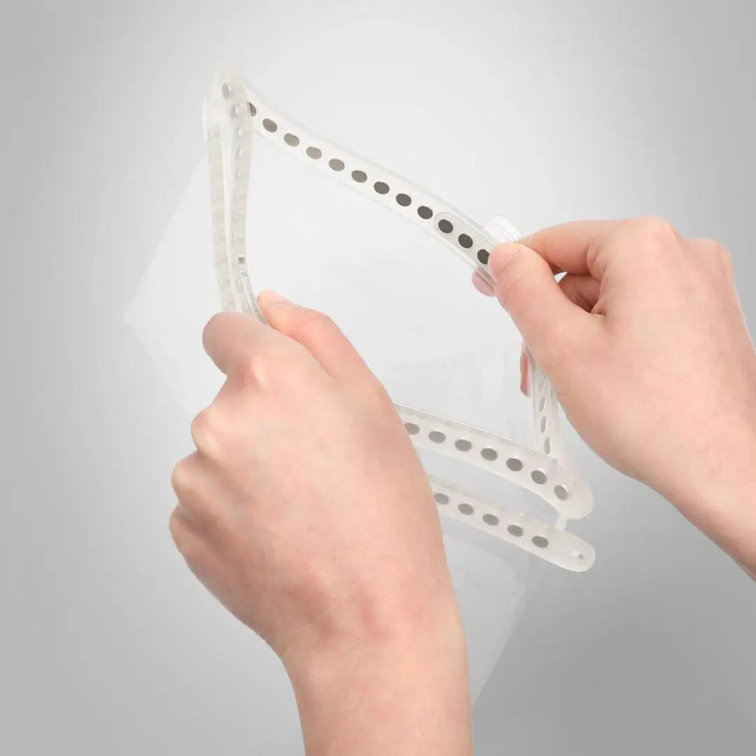 Transparent face shield with dotted frame for Fidlock Multi Dry Bag, perfect for dry bags