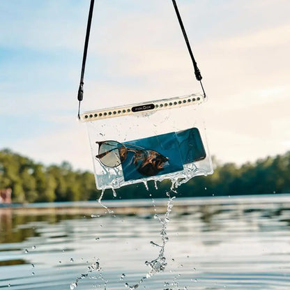 Waterproof Fidlock Multi Dry Bag for phone and sunglasses to keep your gear safe