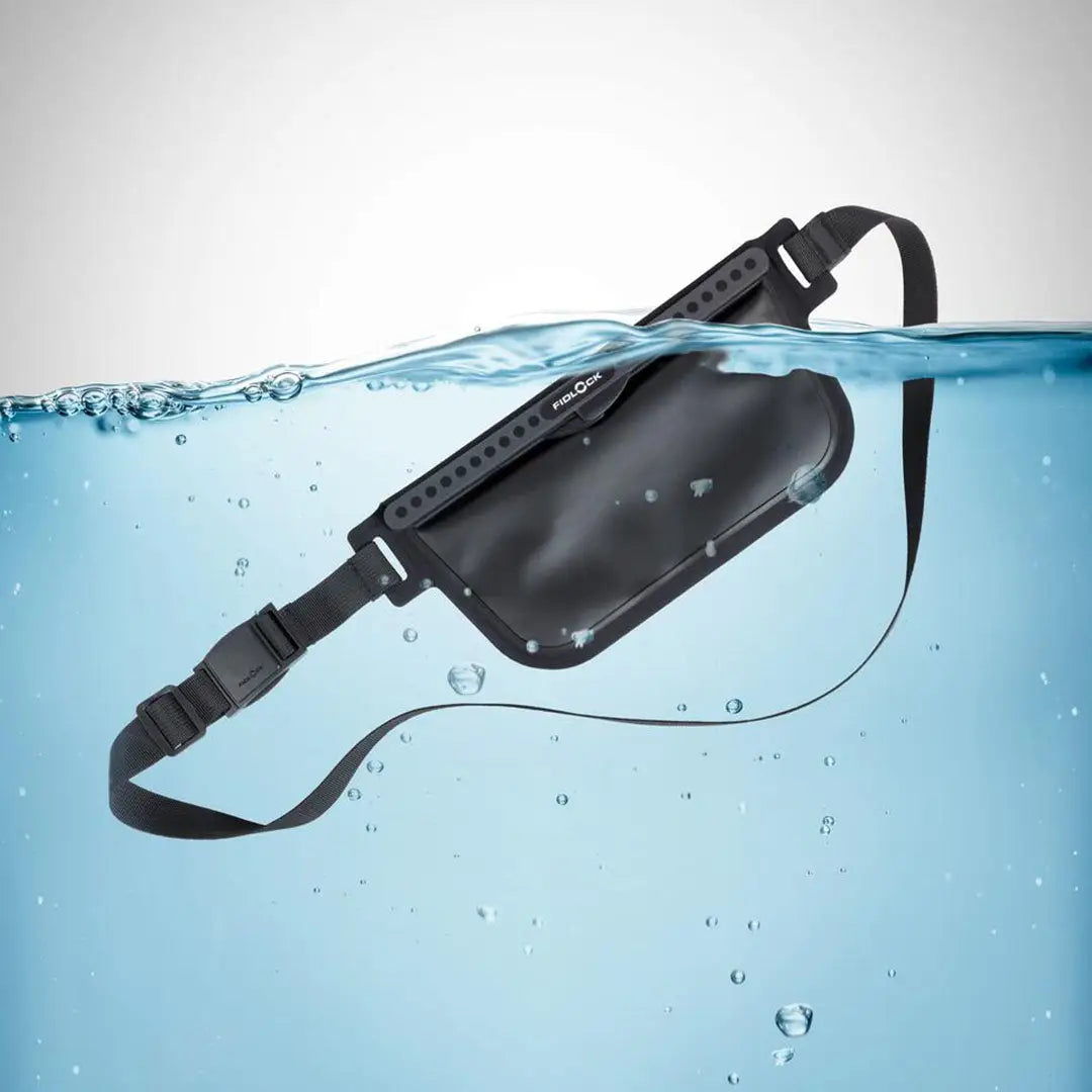 Waterproof black waist bag from Fidlock, perfect for your adventures with this sling bag