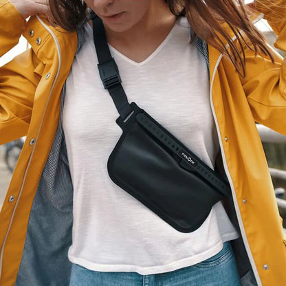 Black waterproof crossbody Fidlock Sling Bag Dry Bag perfect for outdoor adventures