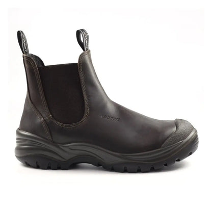 Brown leather Grisport Chukka Safety Boot, perfect for country clothing and grease resistant