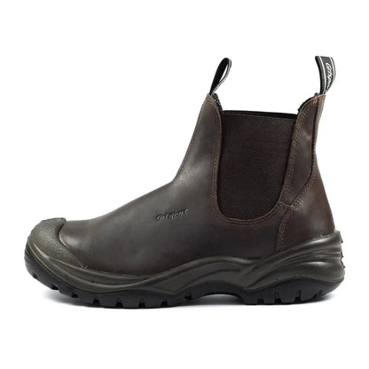 Brown leather Grisport Chukka Safety Boot, perfect for country clothing and grease resistant needs